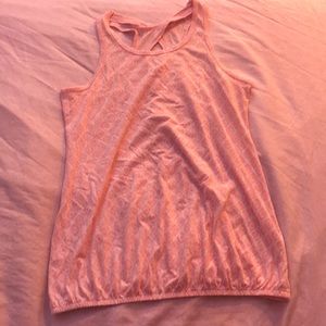 Pink and White Patterned Tank Top